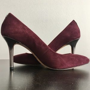 Coach Burgundy Suede Heels